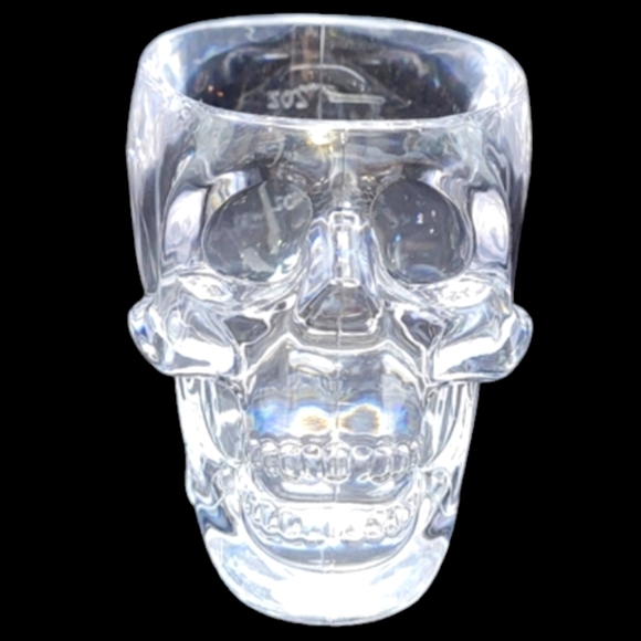 NEW 4"CRYSTAL HEAD" VODKA SKULL PLASTIC SHOT GLASSES - Picture 3 of 8